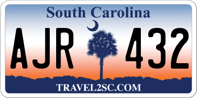 SC license plate AJR432