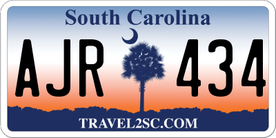 SC license plate AJR434