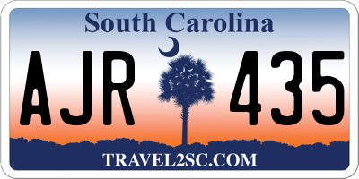SC license plate AJR435