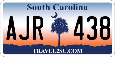 SC license plate AJR438
