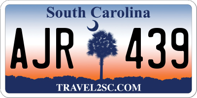 SC license plate AJR439