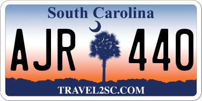 SC license plate AJR440