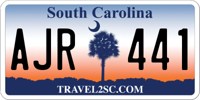 SC license plate AJR441