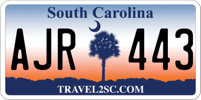SC license plate AJR443