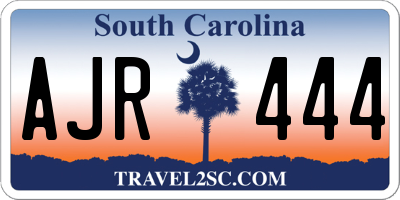 SC license plate AJR444