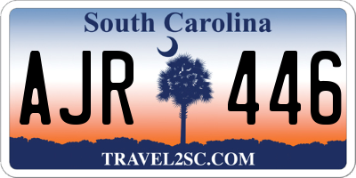 SC license plate AJR446