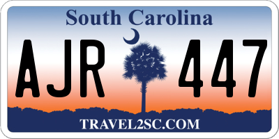 SC license plate AJR447