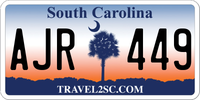 SC license plate AJR449
