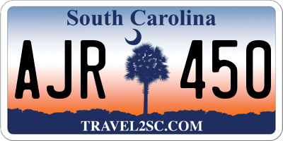 SC license plate AJR450