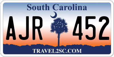 SC license plate AJR452