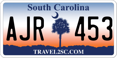 SC license plate AJR453