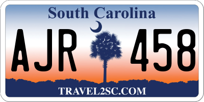SC license plate AJR458
