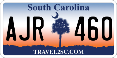 SC license plate AJR460