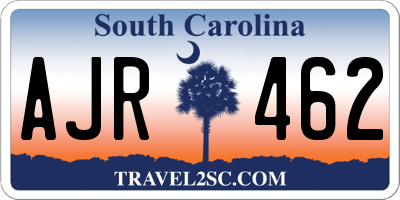 SC license plate AJR462