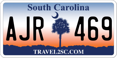 SC license plate AJR469
