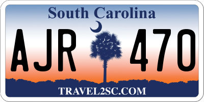 SC license plate AJR470