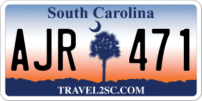 SC license plate AJR471