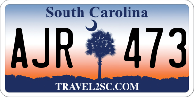SC license plate AJR473