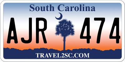 SC license plate AJR474