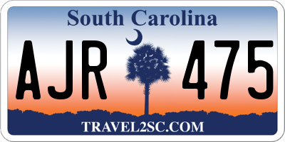 SC license plate AJR475