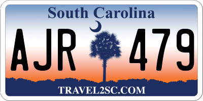 SC license plate AJR479