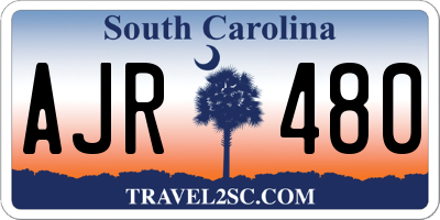 SC license plate AJR480