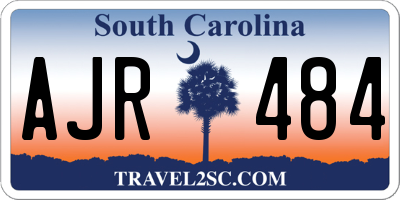 SC license plate AJR484