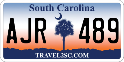 SC license plate AJR489
