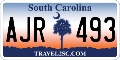 SC license plate AJR493