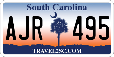 SC license plate AJR495
