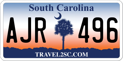 SC license plate AJR496