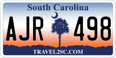 SC license plate AJR498
