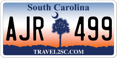SC license plate AJR499