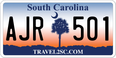 SC license plate AJR501