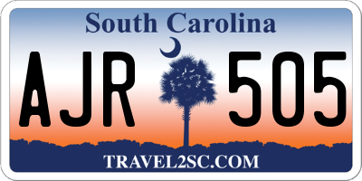 SC license plate AJR505