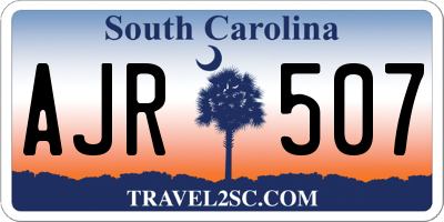 SC license plate AJR507
