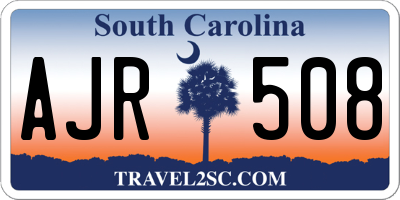 SC license plate AJR508