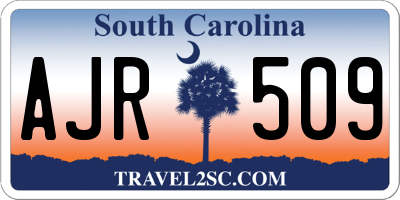 SC license plate AJR509