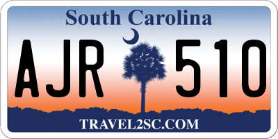SC license plate AJR510
