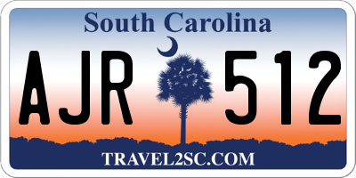 SC license plate AJR512