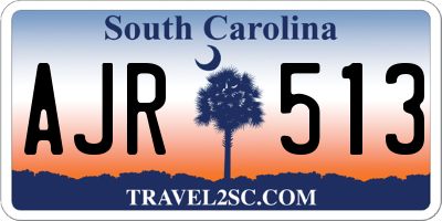 SC license plate AJR513