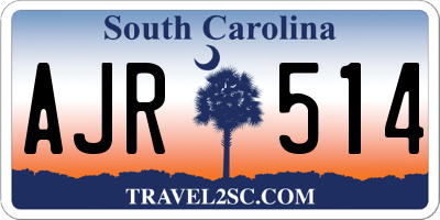 SC license plate AJR514