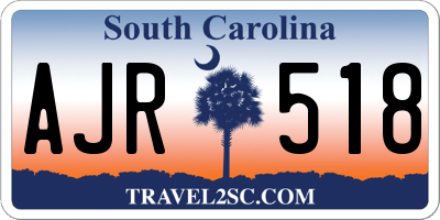 SC license plate AJR518