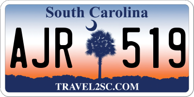SC license plate AJR519
