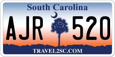 SC license plate AJR520