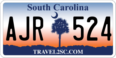 SC license plate AJR524