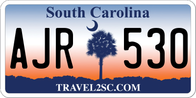 SC license plate AJR530