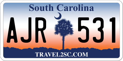 SC license plate AJR531