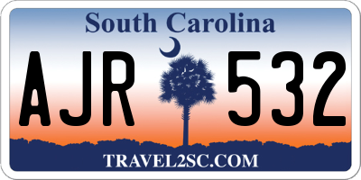SC license plate AJR532