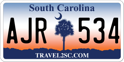 SC license plate AJR534